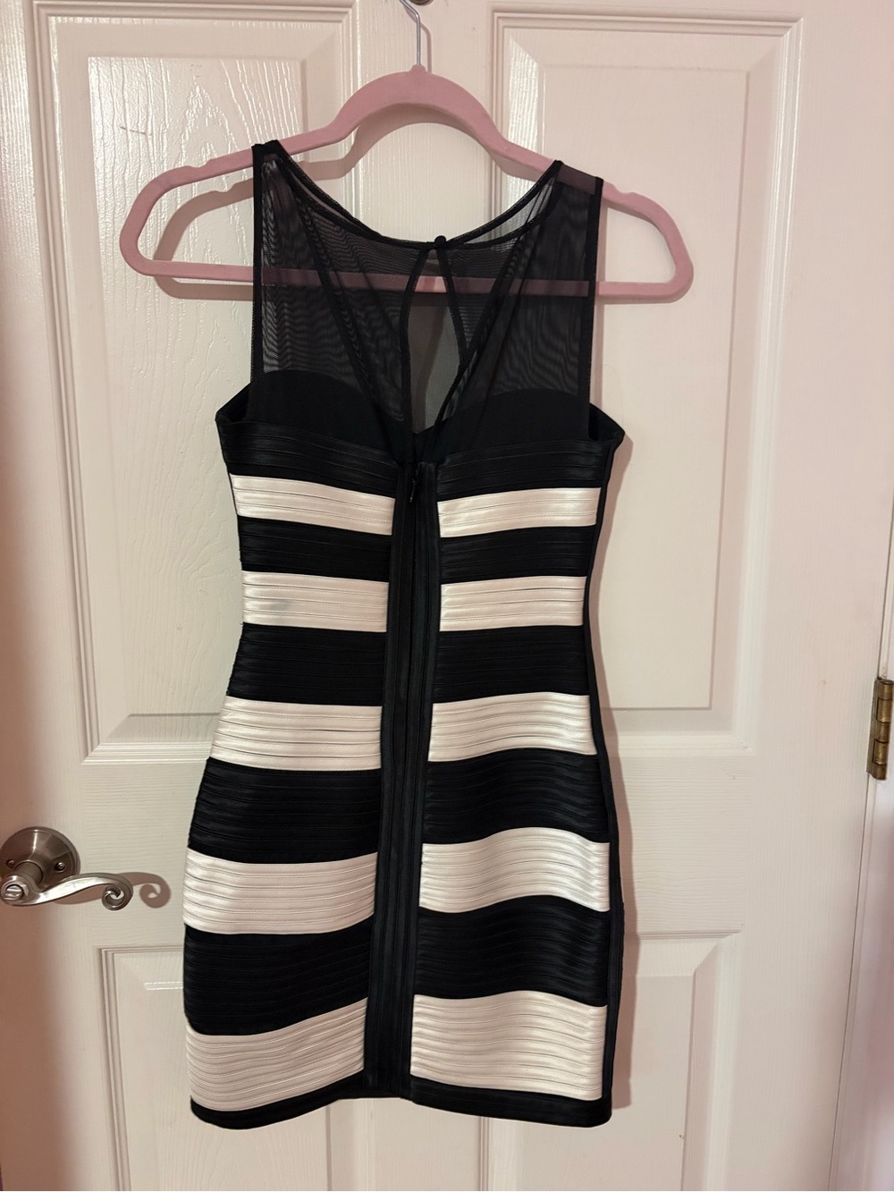BCBG Black and White Striped Dress - Picture 2 of 3